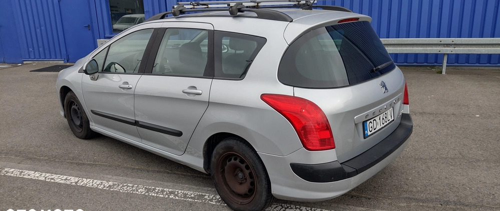 Peugeot 308 cena 9901 przebieg: 253000, rok produkcji 2009 z Gdańsk małe 137